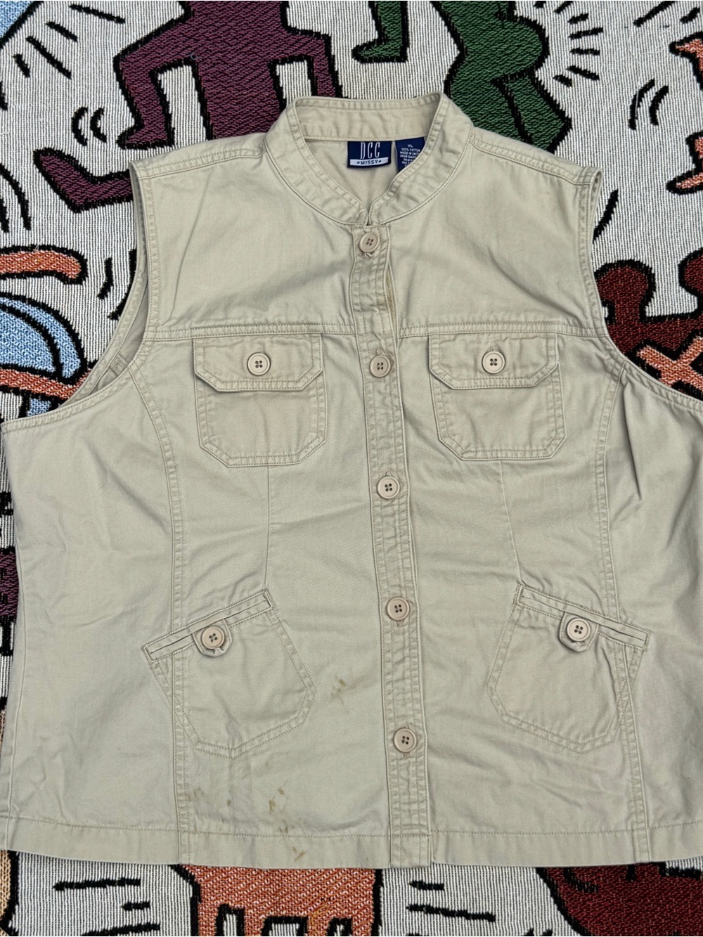 DCC Sleeveless Utility Button-Front Vest